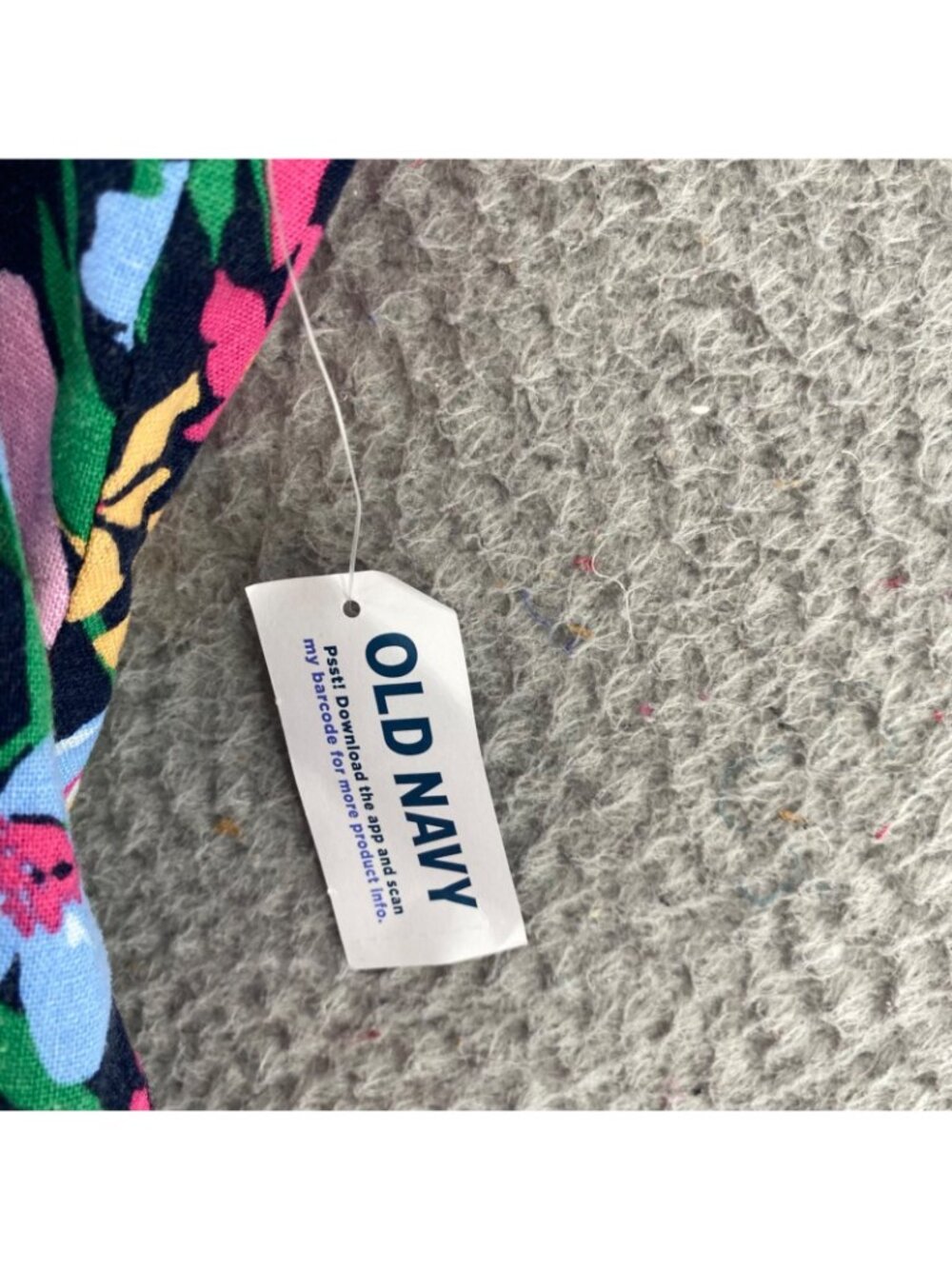 Old Navy Dress Womens Extra Large Navy Multi Floral Linen Fit & Flare Sundress - Picture 7 of 11